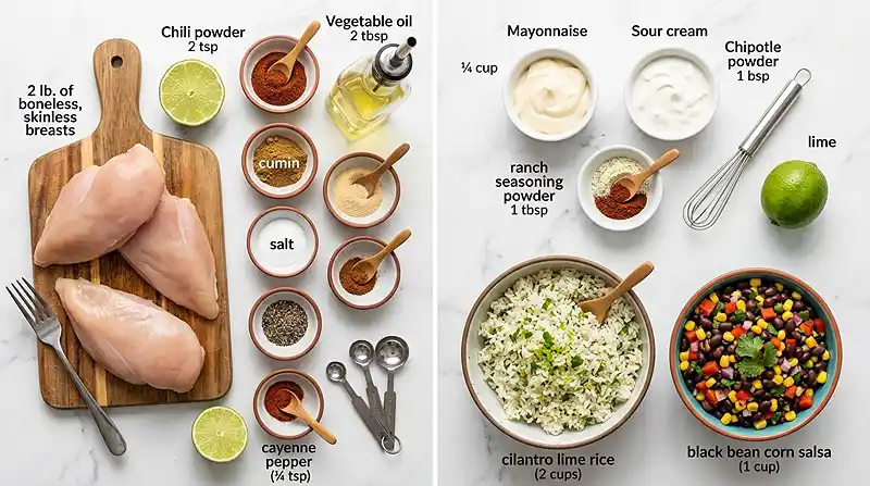 Southwest Chicken Lunch Bowls 2 ingredients for Southwest Chicken Lunch Bowls