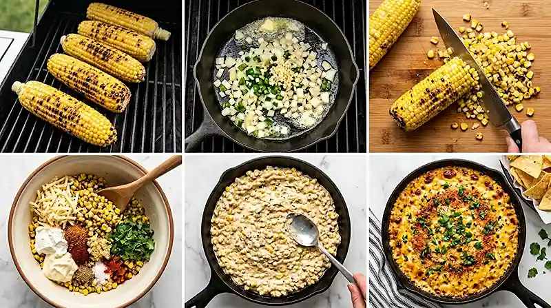 making the Smoky Corn Dip