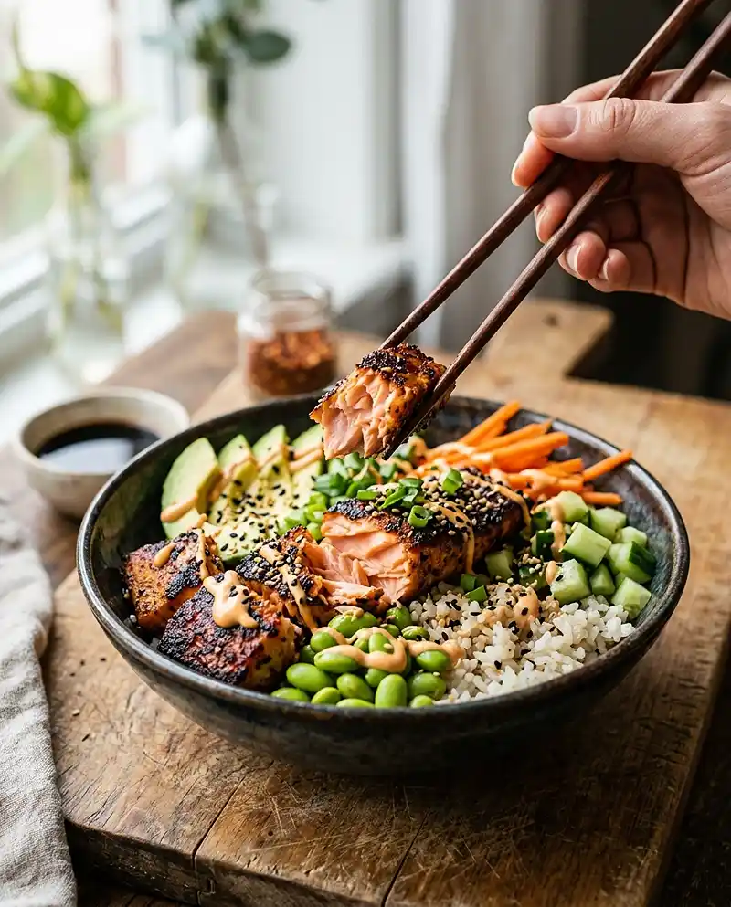 Air Fryer Salmon Rice Bowl 4 Air Fryer Salmon Rice Bowl RECIPE