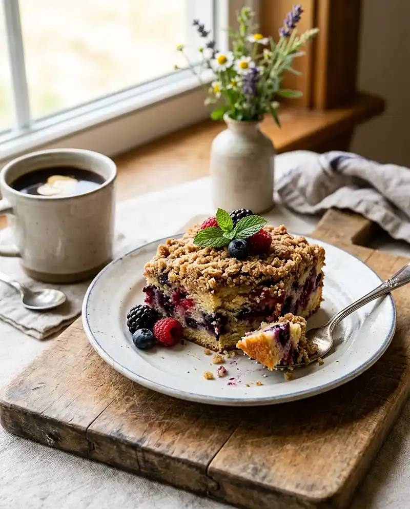 Berry Crumble Breakfast Cake 4 Berry Crumble Breakfast Cake recipe
