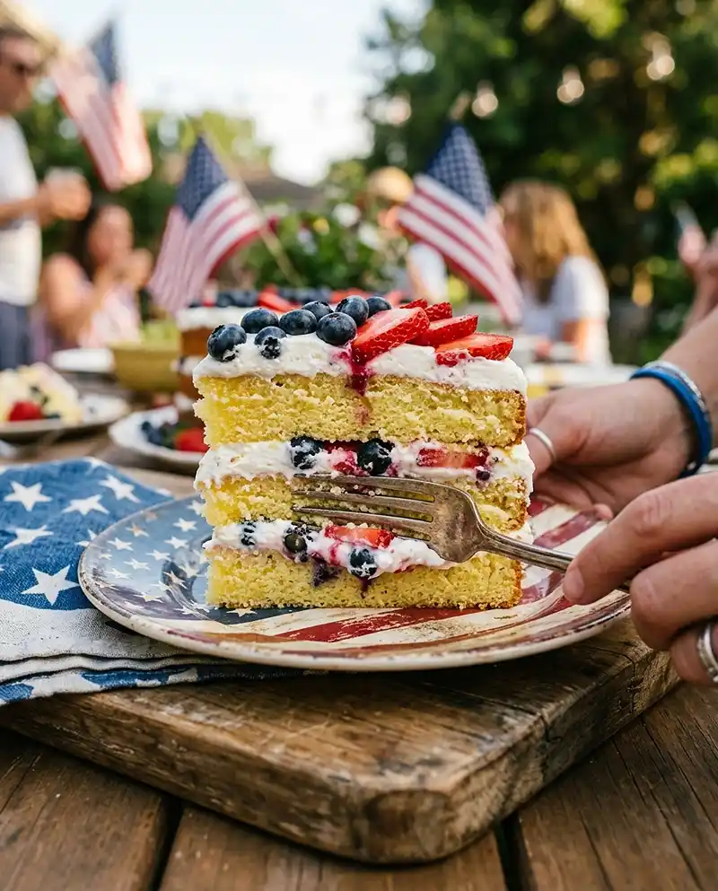 Berry Flag Cake 4 Berry Flag Cake recipe