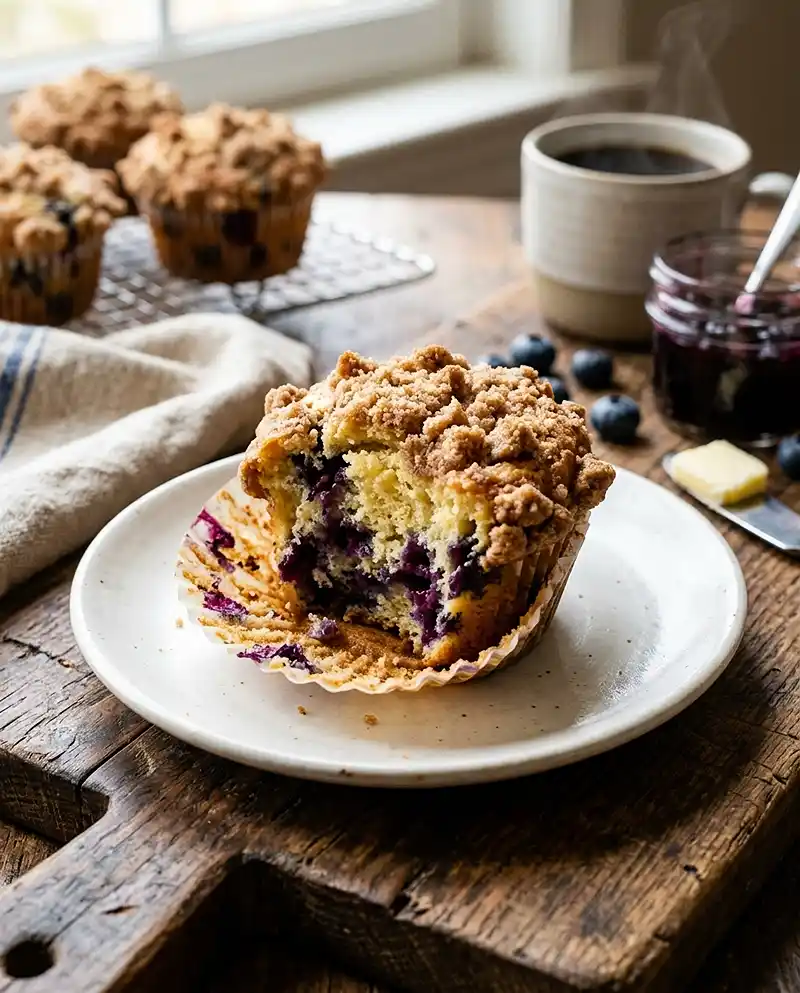 Blueberry Coffee Cake Muffins recipe