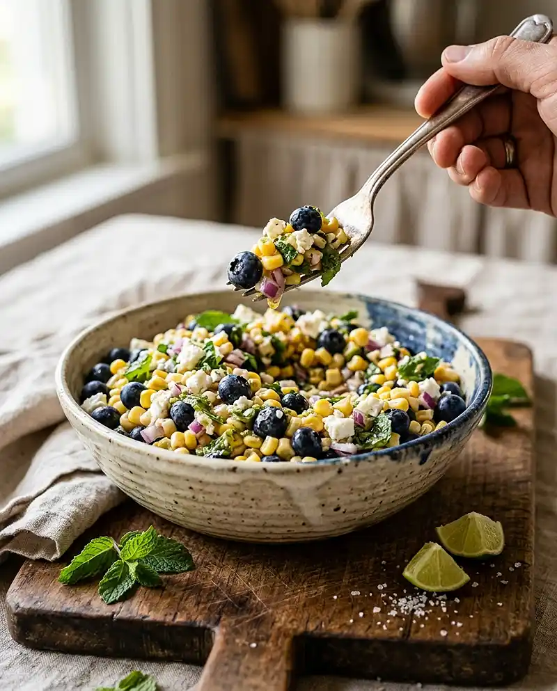 Blueberry Corn Salad with Feta 4 Blueberry Corn Salad with Feta recipe