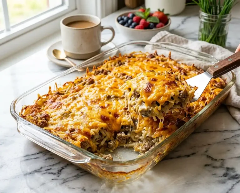 Cheesy Sausage Hashbrown Casserole