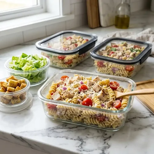 Chicken Caesar Pasta Lunch Boxes 5 Chicken Caesar Pasta Lunch Boxes