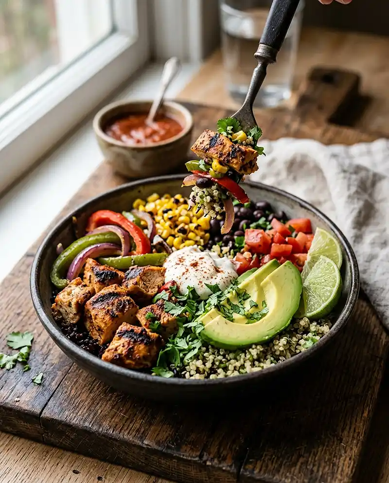 Chipotle Chicken Veggie Bowls 4 Chipotle Chicken Veggie Bowls recipe