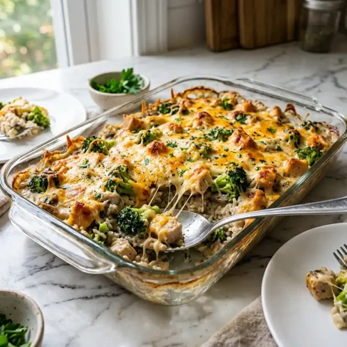 Creamy Chicken Broccoli Rice Bake 5 Creamy Chicken Broccoli Rice Bake (2)
