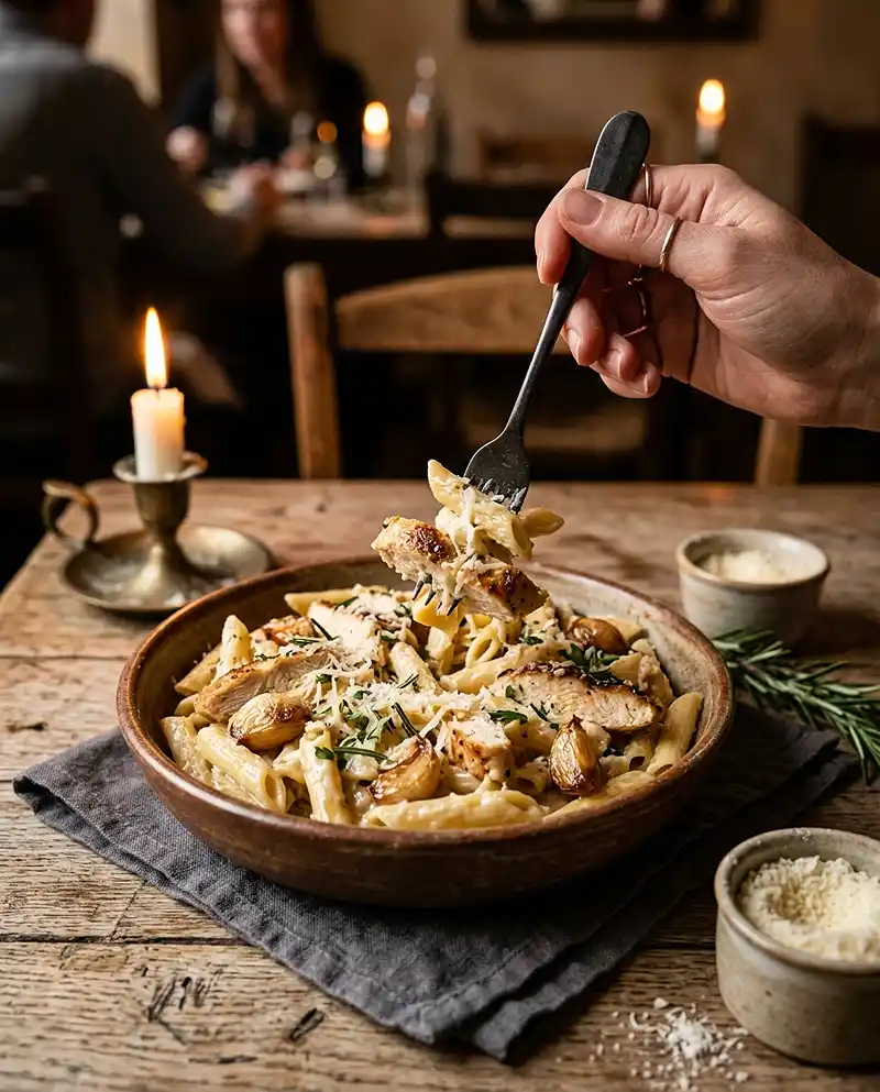 Creamy Garlic Chicken Pasta Skillet 4 Creamy Garlic Chicken Pasta Skillet recipe