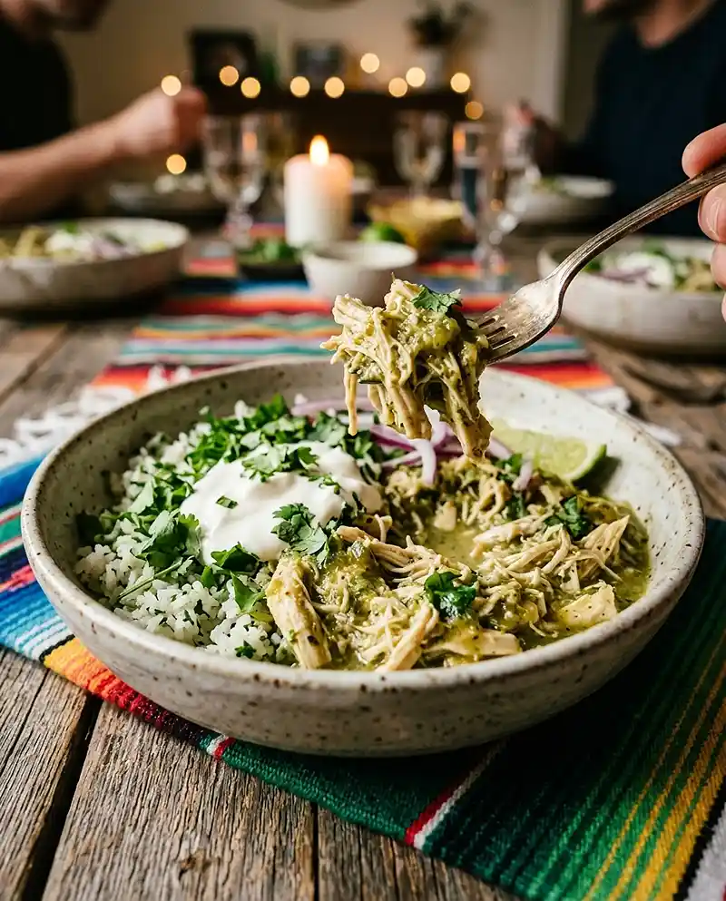 Crockpot Salsa Verde Chicken Bowls 4 Crockpot Salsa Verde Chicken Bowls recipe