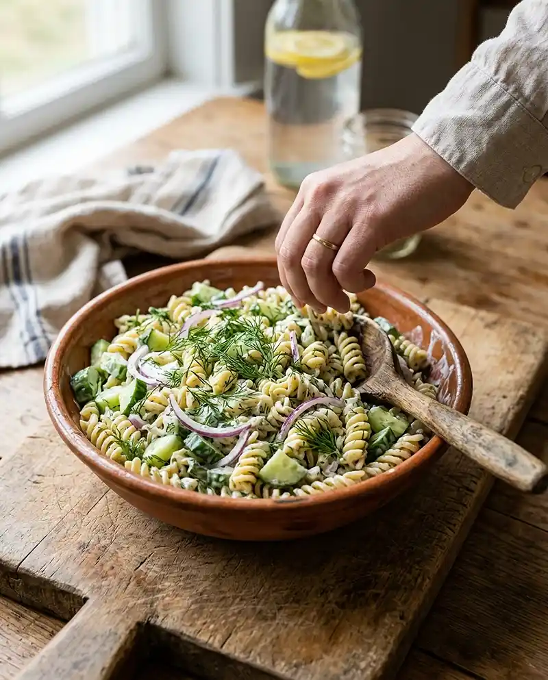 Cucumber Dill Pasta Salad recipe