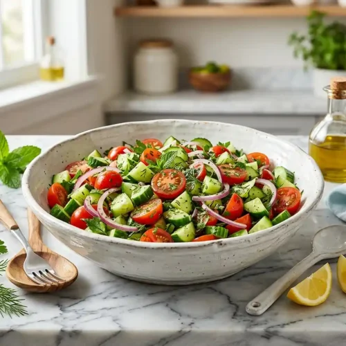 Easy Cucumber Tomato Herb Salad 5 Cucumber Tomato Herb Salad