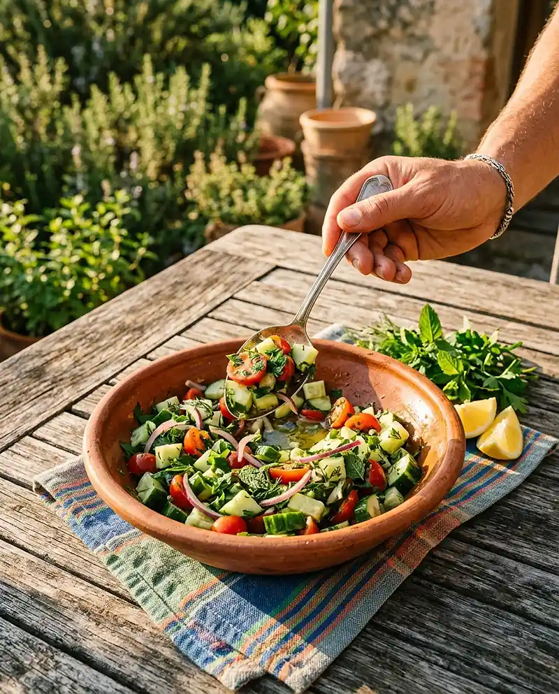 Easy Cucumber Tomato Herb Salad 4 Cucumber Tomato Herb Salad recipe