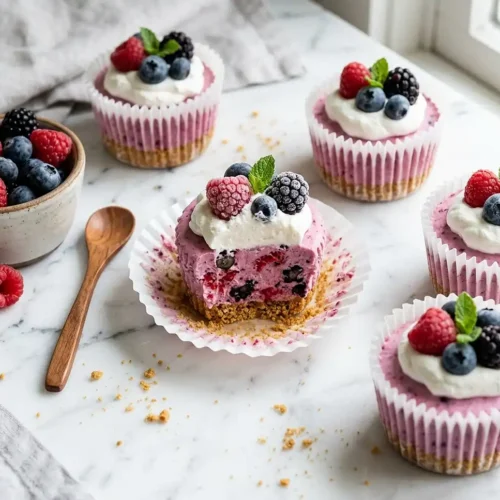 Frozen Berry Cream Pie Cups 2 Frozen Berry Cream Pie Cups