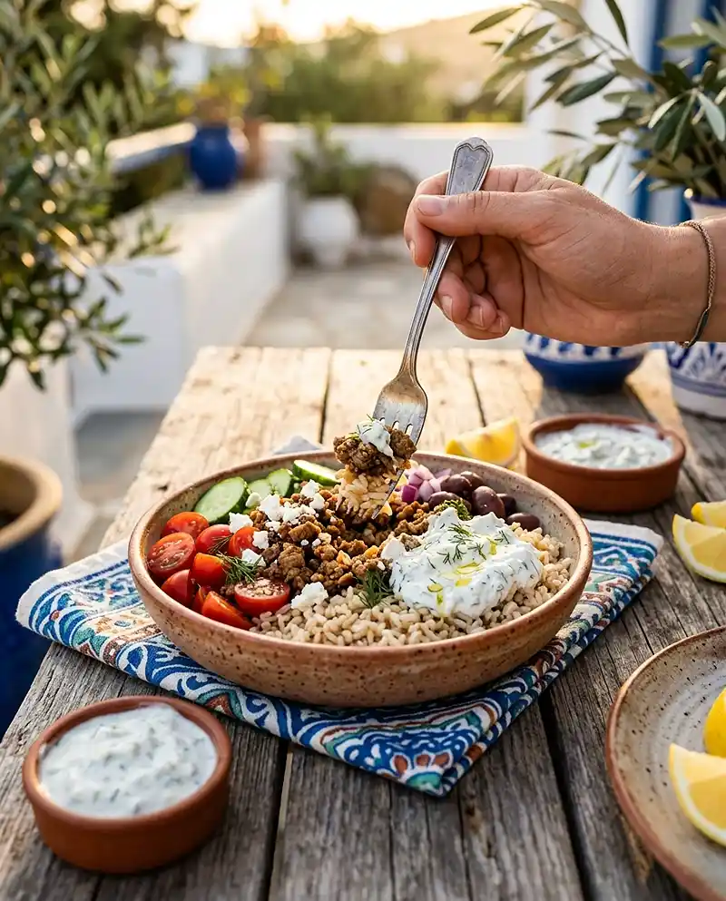 Greek Turkey Tzatziki Bowls 4 Greek Turkey Tzatziki Bowls recipe