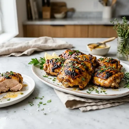 Grilled Honey Mustard Chicken Thighs 5 Grilled Honey Mustard Chicken Thighs