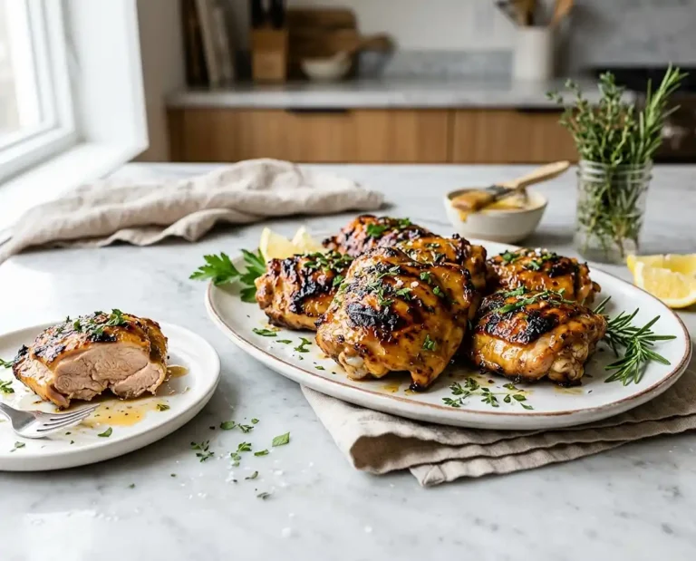 Grilled Honey Mustard Chicken Thighs
