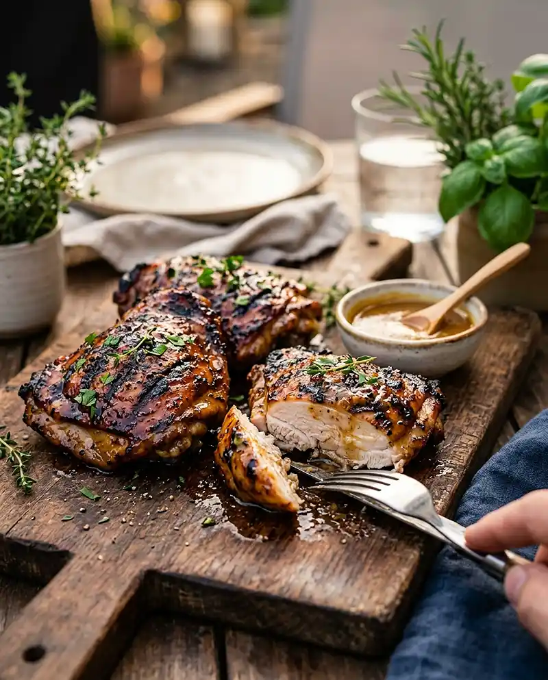 Grilled Honey Mustard Chicken Thighs 4 Grilled Honey Mustard Chicken Thighs recipe