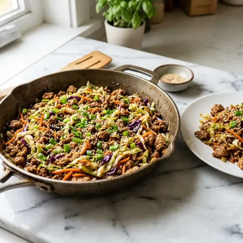 Ground Turkey Egg Roll Skillet
