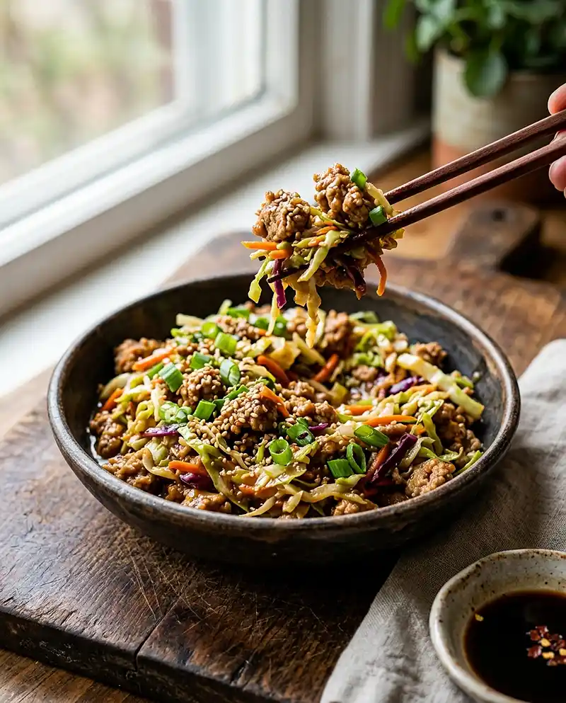Ground Turkey Egg Roll Skillet recipe