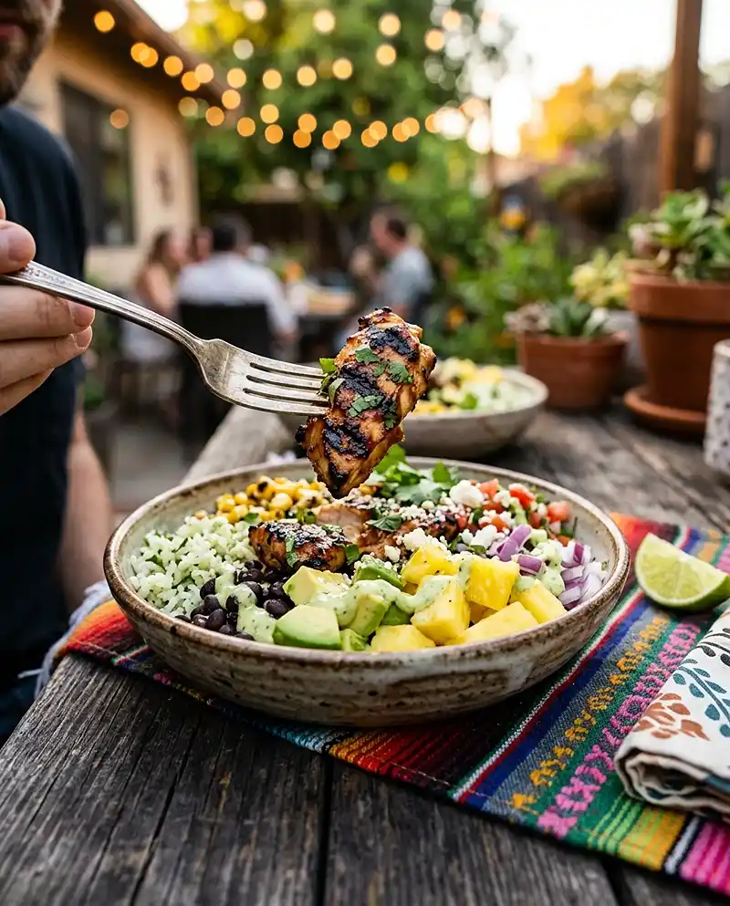 Honey Lime Chicken Burrito Bowls 4 Honey Lime Chicken Burrito Bowls recipe