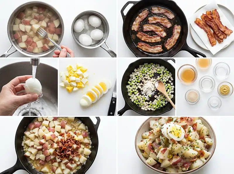 How to Make German Potato Salad with Eggs