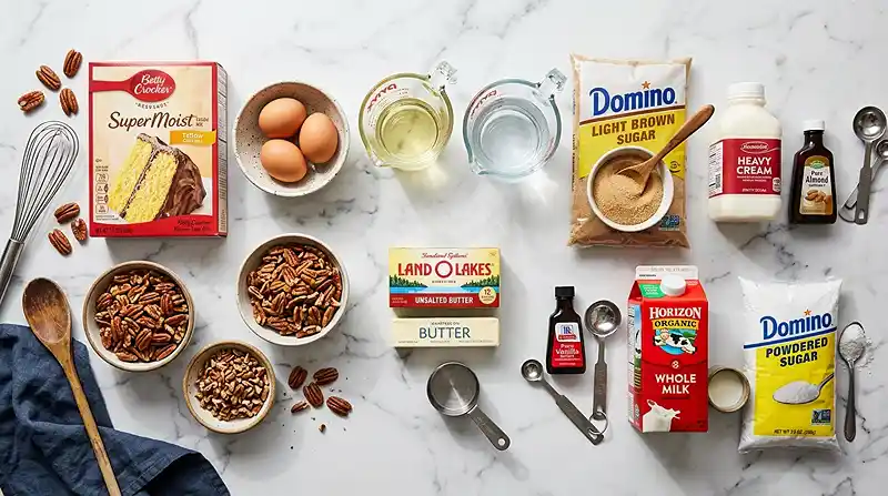 Butter Pecan Sheet Cake 2 INGREDIENTS FOR Butter Pecan Sheet Cake r
