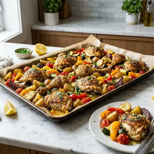 Lemon Garlic Chicken Veggie Bake 5 Lemon Garlic Chicken Veggie Bake