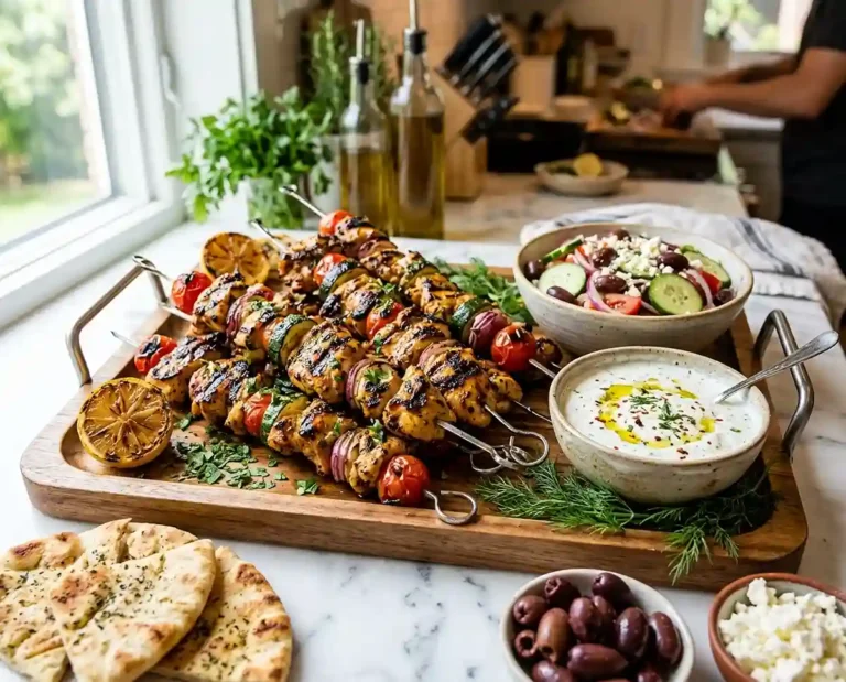 Lemon Herb Grilled Chicken Kabobs