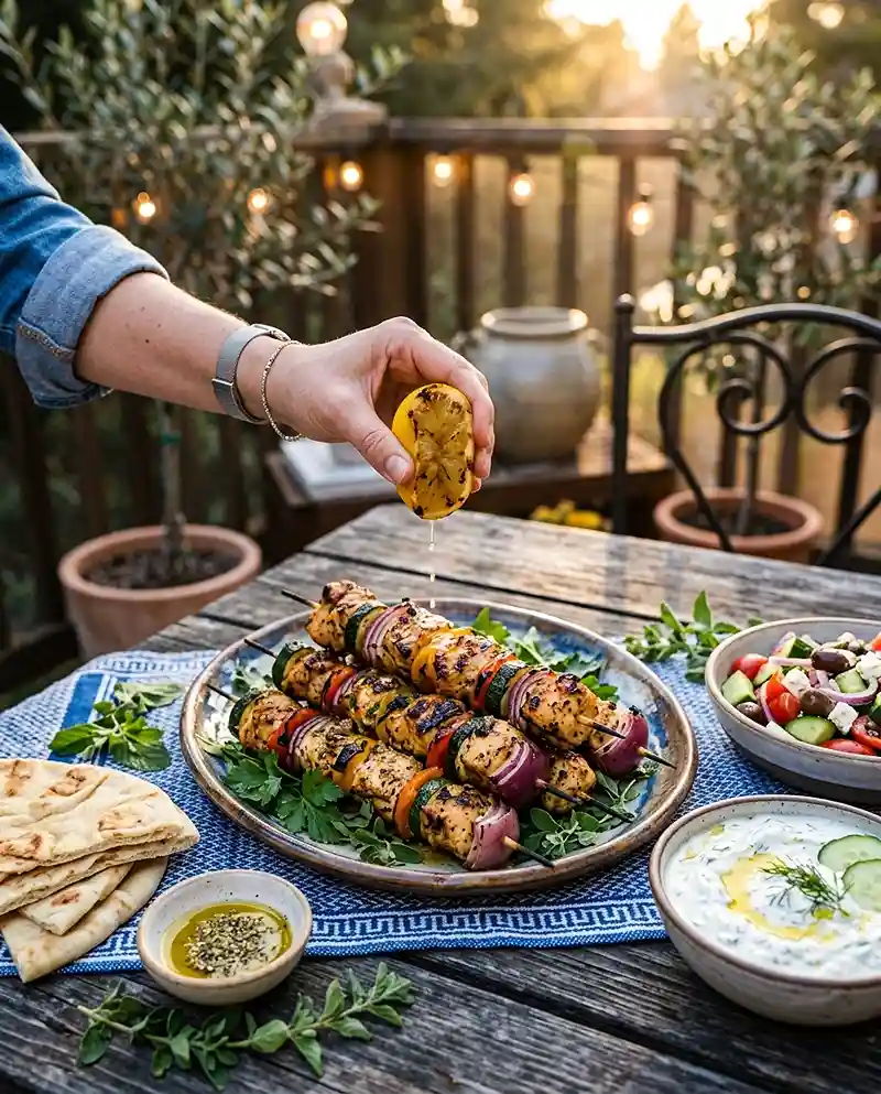 Lemon Herb Grilled Chicken Kabobs 4 Lemon Herb Grilled Chicken Kabobs recipe