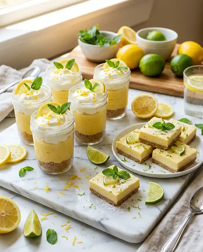 No-Bake Summer Dessert Recipes 6 Lemon and key lime no-bake desserts served cold for summer gatherings