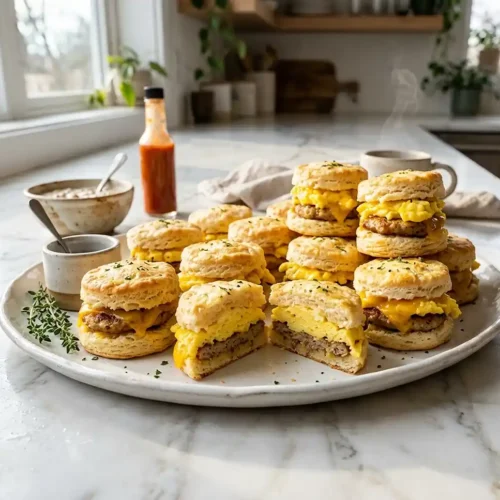 Mini Breakfast Biscuit Sandwiches