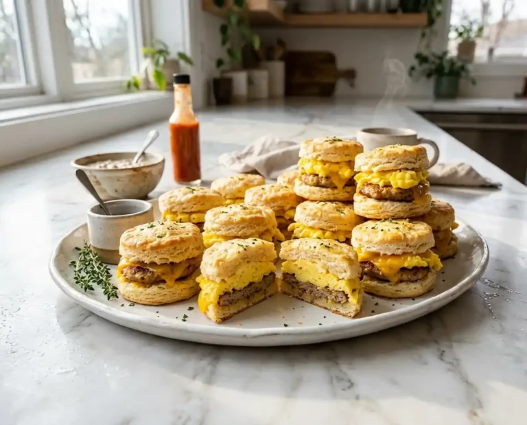 Mini Breakfast Biscuit Sandwiches