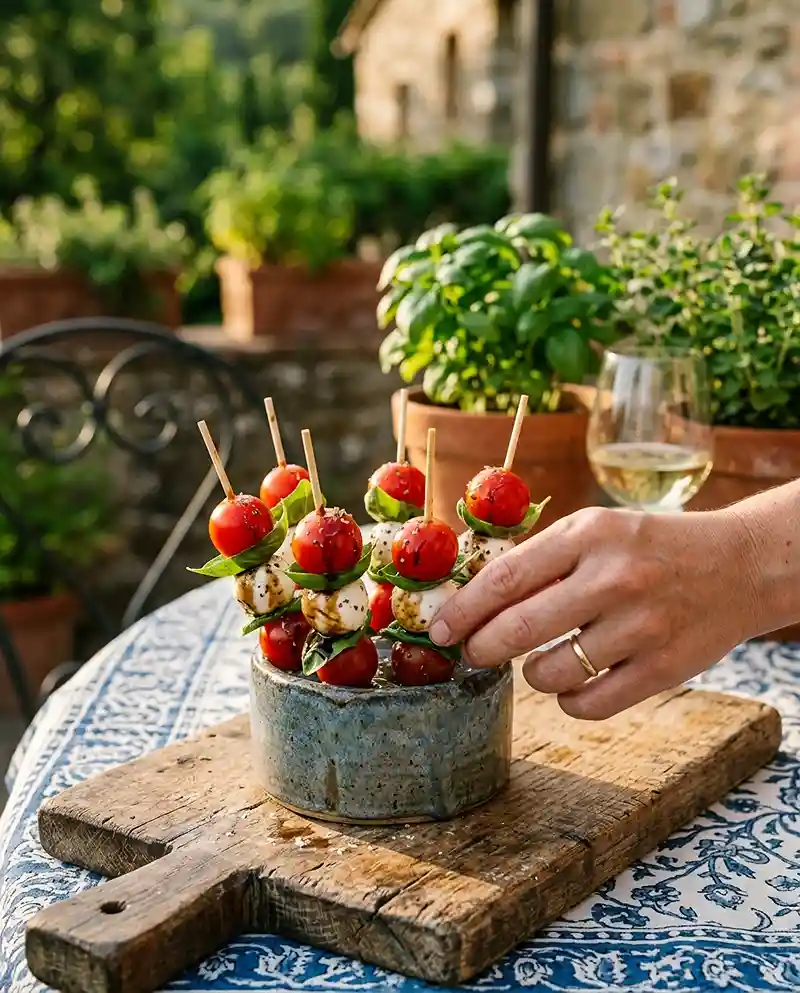 Mini Caprese Skewers 4 Mini Caprese Skewers recipe