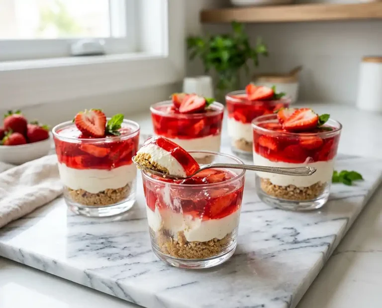 No-Bake Strawberry Pretzel Cups