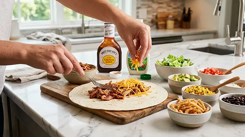 BBQ Ranch Chicken Wraps 3 PREPARING THE BBQ Ranch Chicken Wraps