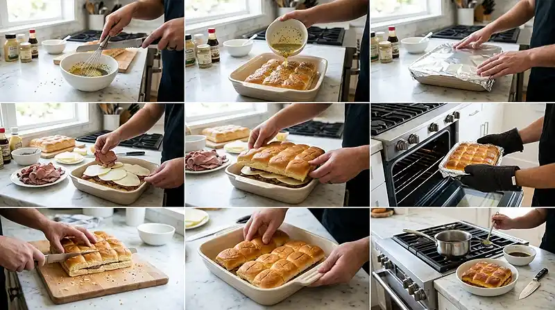 Baked French Dip Sliders 3 PREPARING THE Baked French Dip Sliders