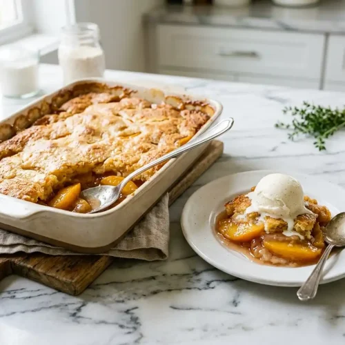 Peach Cobbler Dump Cake 5 Peach Cobbler Dump Cake