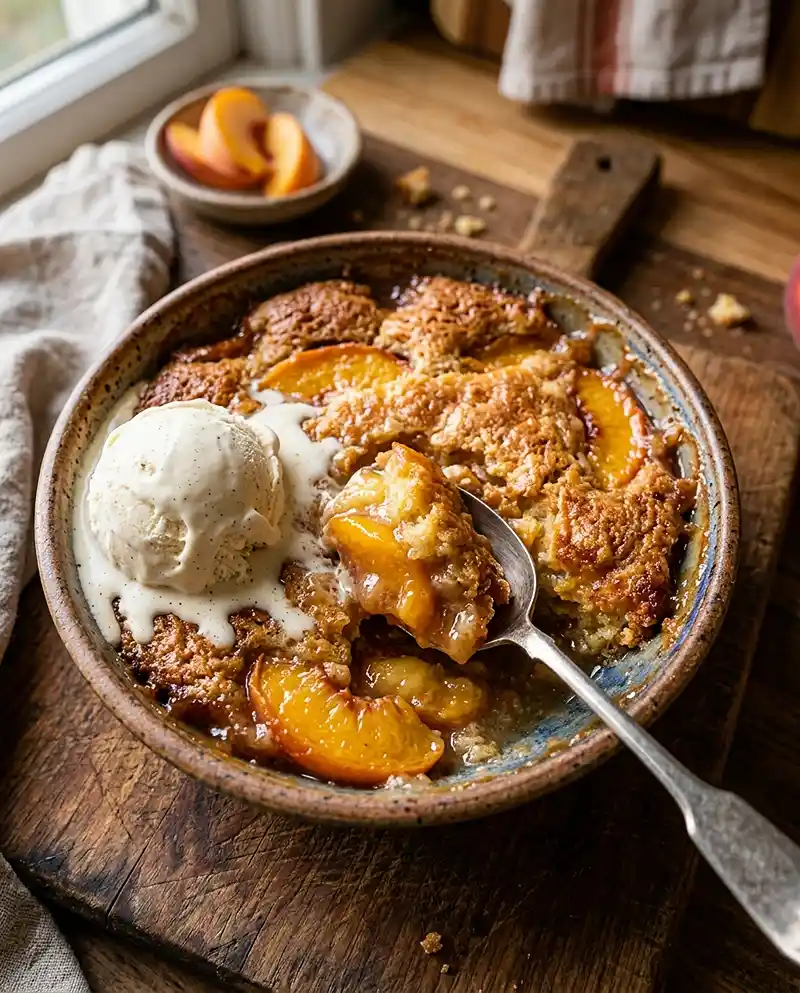 Peach Cobbler Dump Cake 4 Peach Cobbler Dump Cake recipe