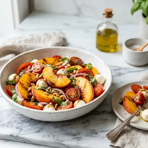 Peach Tomato Basil Salad 5 Peach Tomato Basil Salad