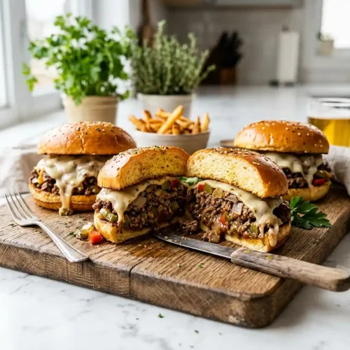Philly Cheesesteak Sloppy Joes 5 Philly Cheesesteak Sloppy Joes
