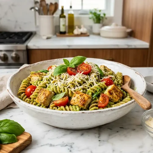 Protein Pesto Chicken Pasta 5 Protein Pesto Chicken Pasta