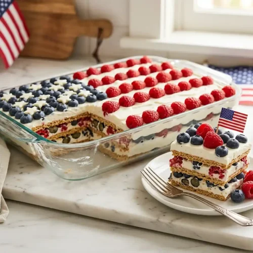 Red White and Blue Icebox Cake 5 Red White and Blue Icebox Cake