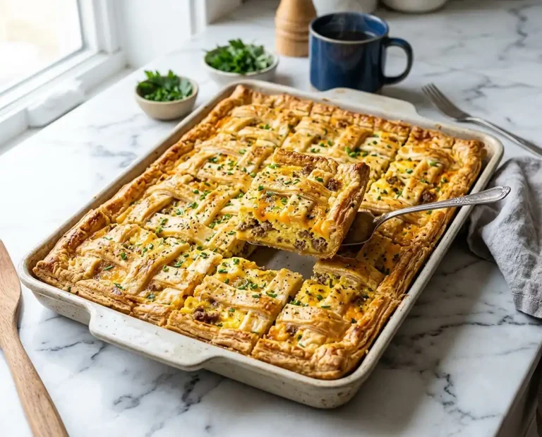Sausage Egg Breakfast Slab Pie