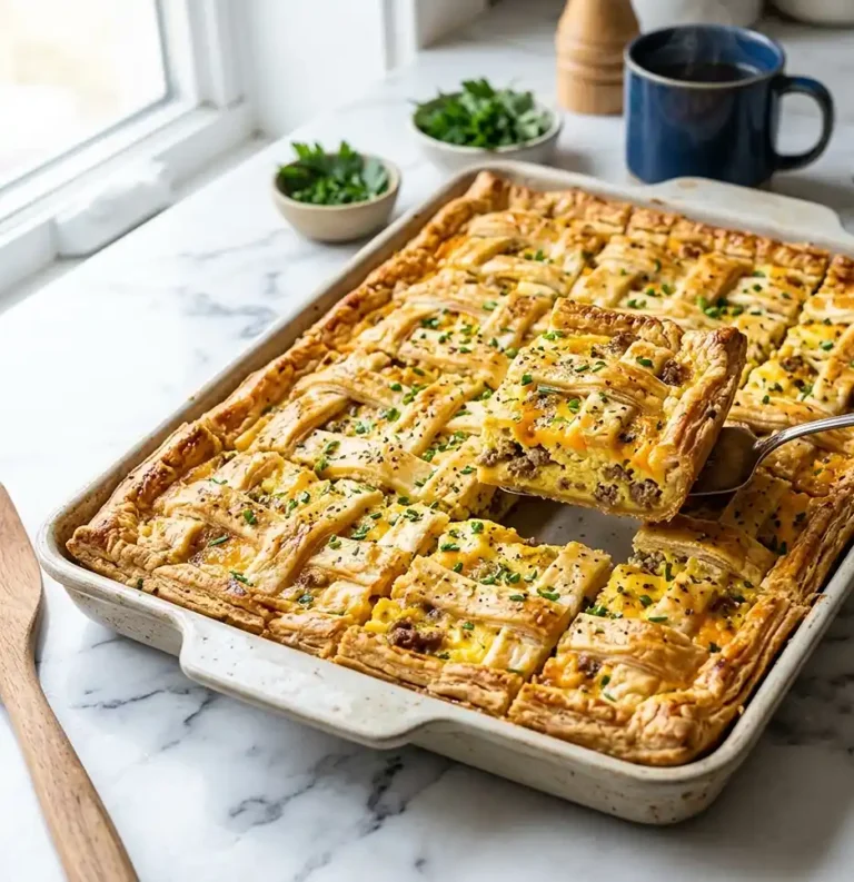 Sausage Egg Breakfast Slab Pie