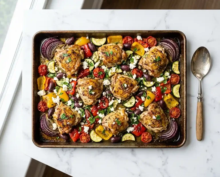 Taste with Purpose 3 Sheet Pan Greek Chicken and Veggies