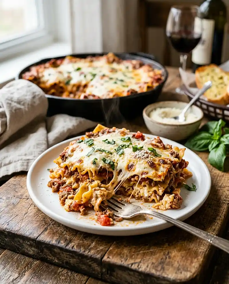 Skillet Lasagna with Ricotta recipe