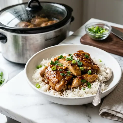 Slow Cooker Honey Garlic Chicken 5 Slow Cooker Honey Garlic Chicken