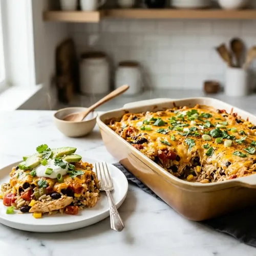 Southwest Chicken Rice Casserole 5 Southwest Chicken Rice Casserole