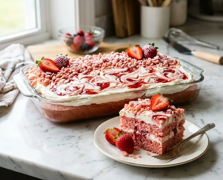 Strawberry Shortcake Sheet Cake