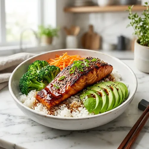 Teriyaki Salmon Rice Bowls 5 Teriyaki Salmon Rice Bowls